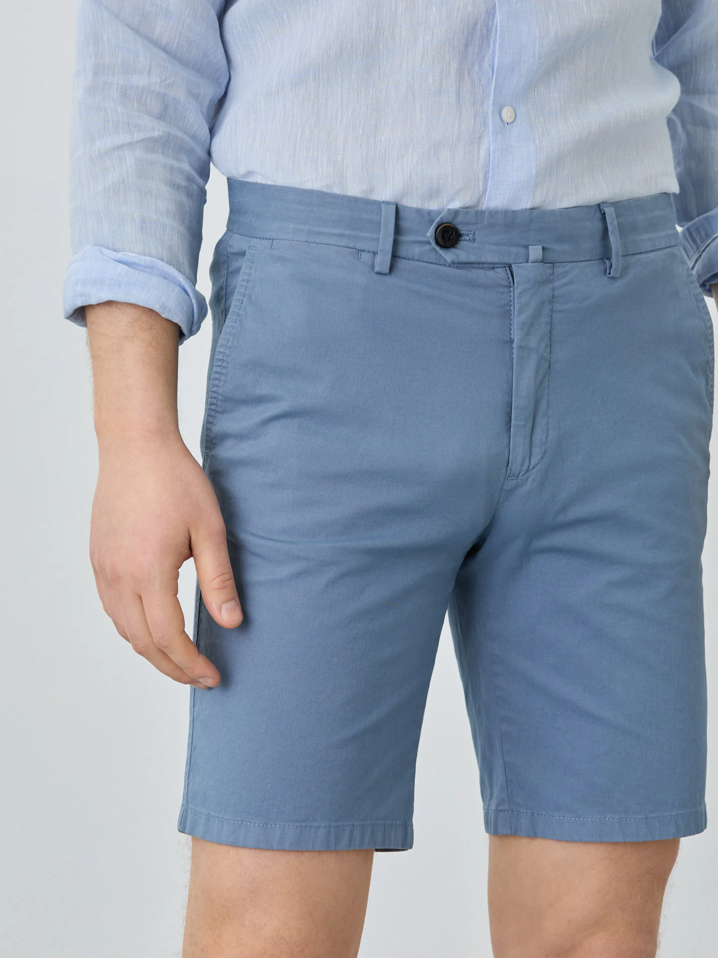 Slim Fit Bermuda Shorts In Blended Cotton - Image 26
