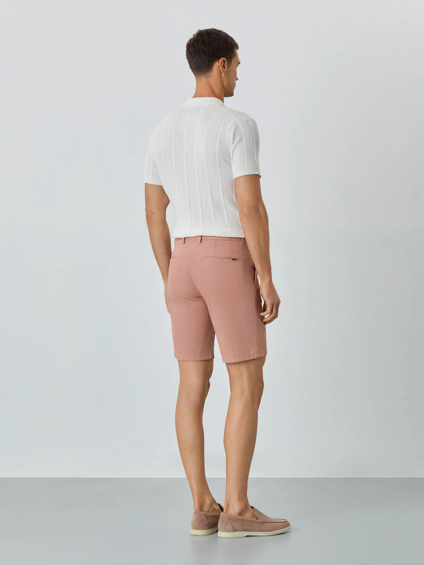 Slim Fit Bermuda Shorts In Blended Cotton - Image 36