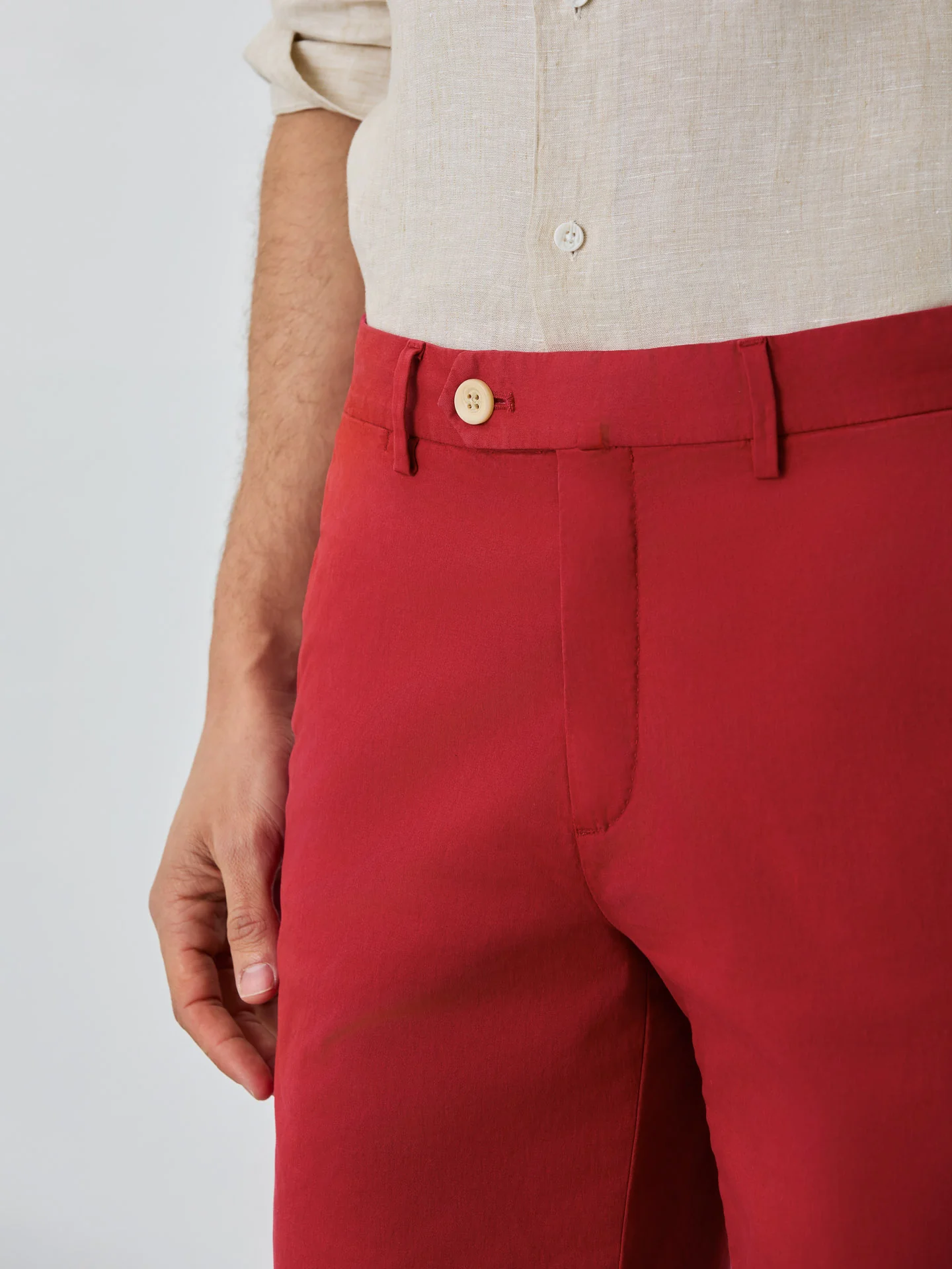 Slim Fit Bermuda Shorts In Blended Cotton - Image 38