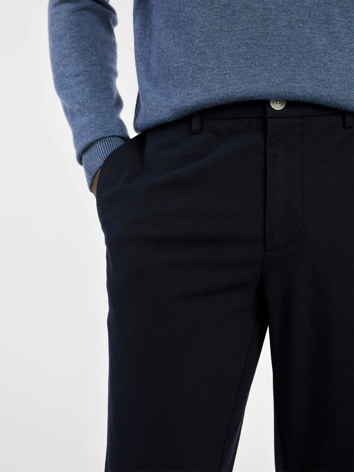Slim fit bi stretch chino trousers - Image 3