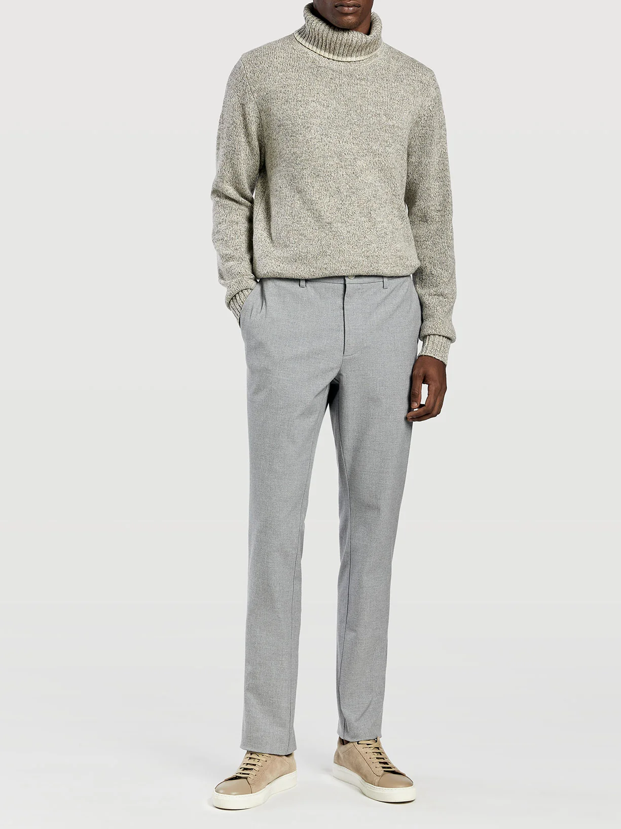 Slim fit bi stretch chino trousers - Image 4