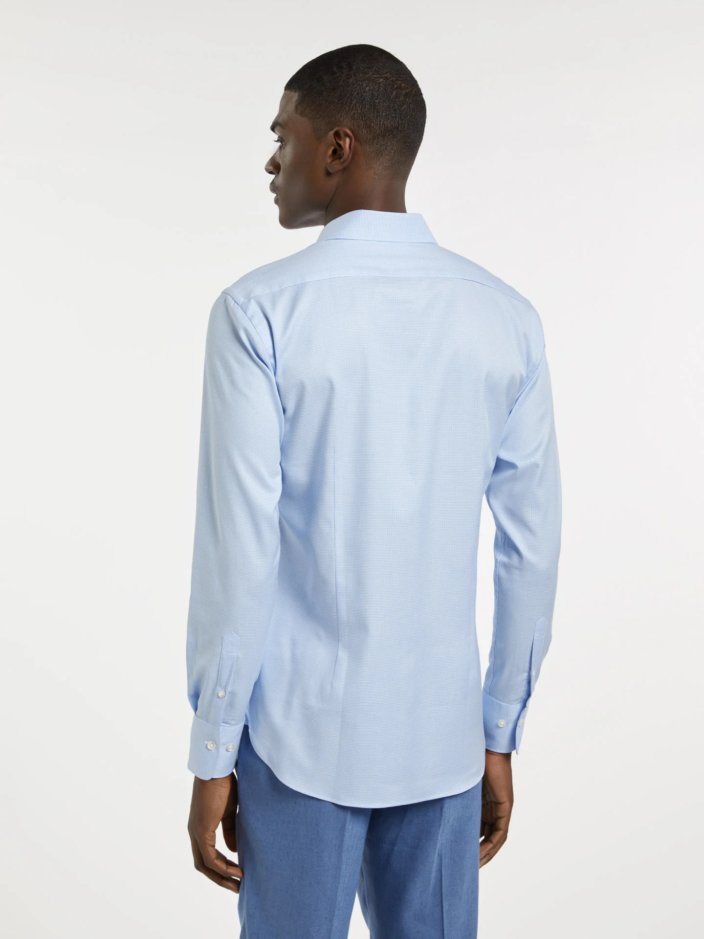 Slim Fit Business pied-poule Formal Shirt - Image 3