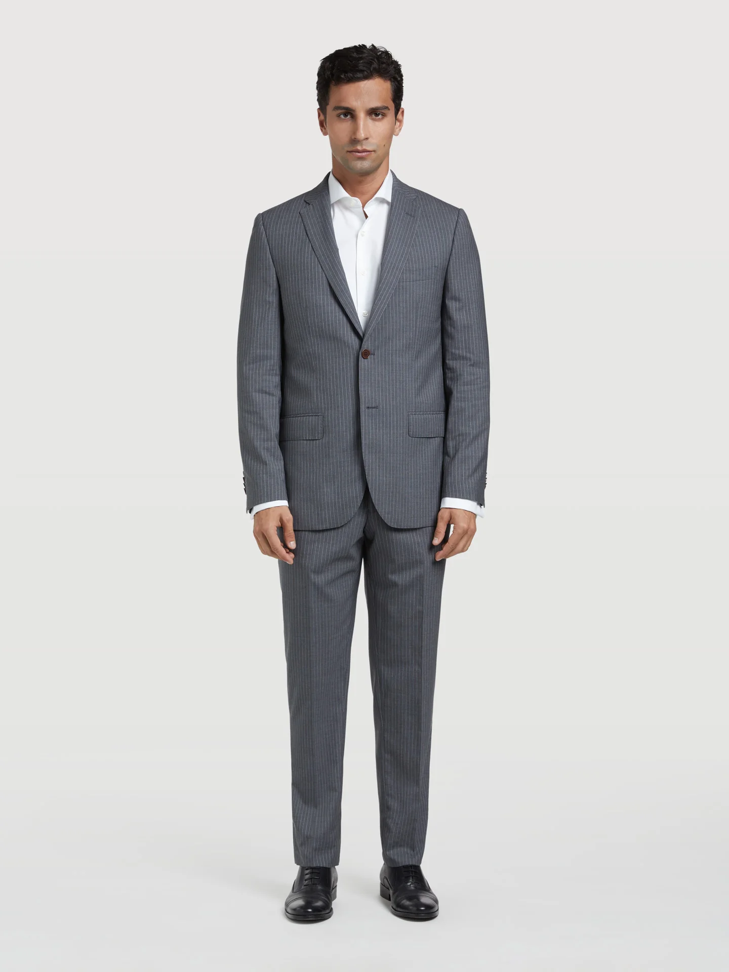 Slim Fit Business Striped Suit - Image 2