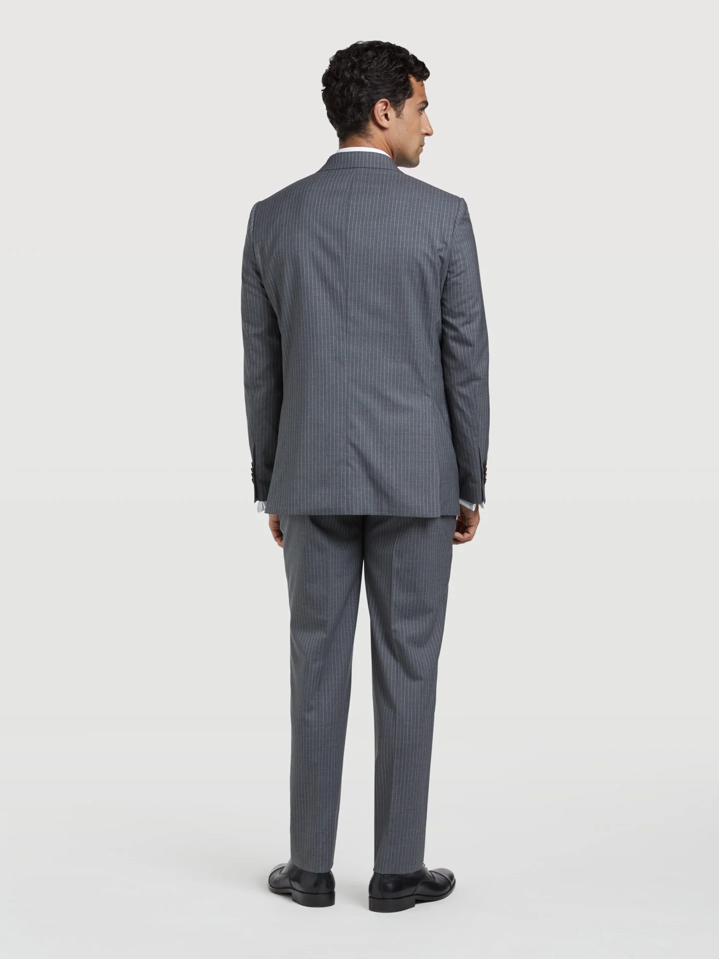 Slim Fit Business Striped Suit - Image 3