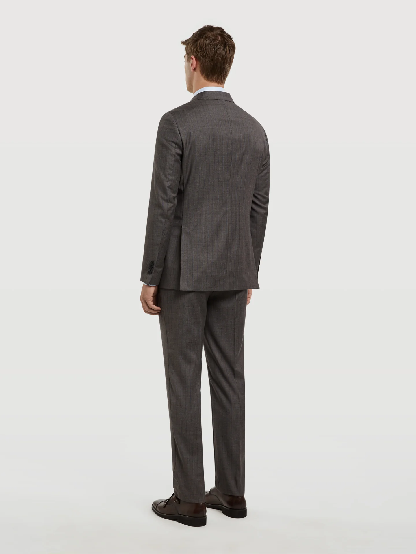 Slim Fit Business Striped Suit - Image 2