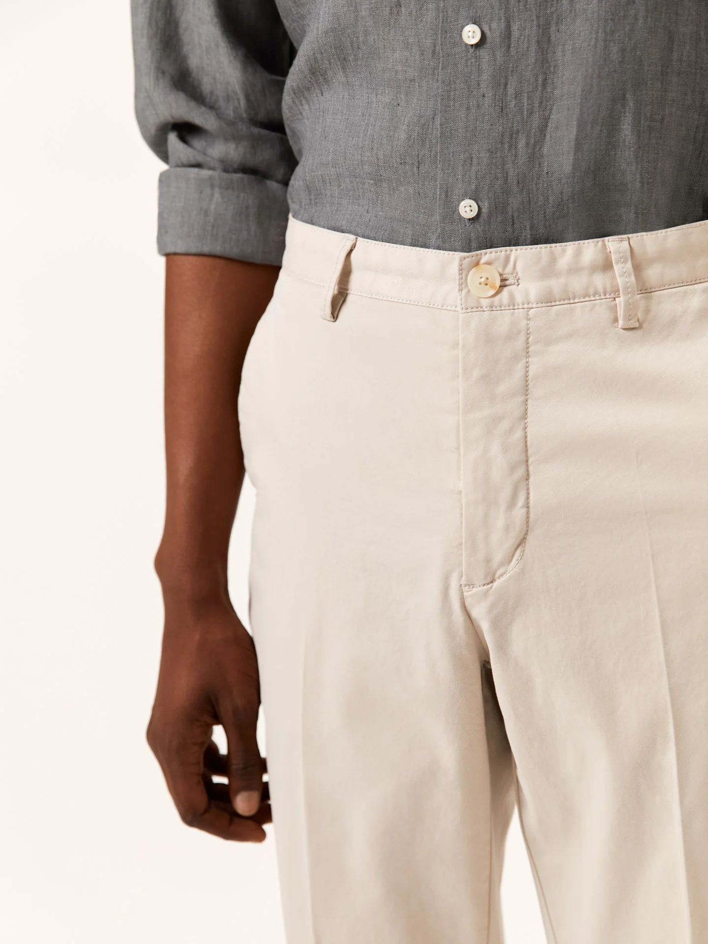 Slim fit Canvas Garment Dye Casual Trousers - Image 11