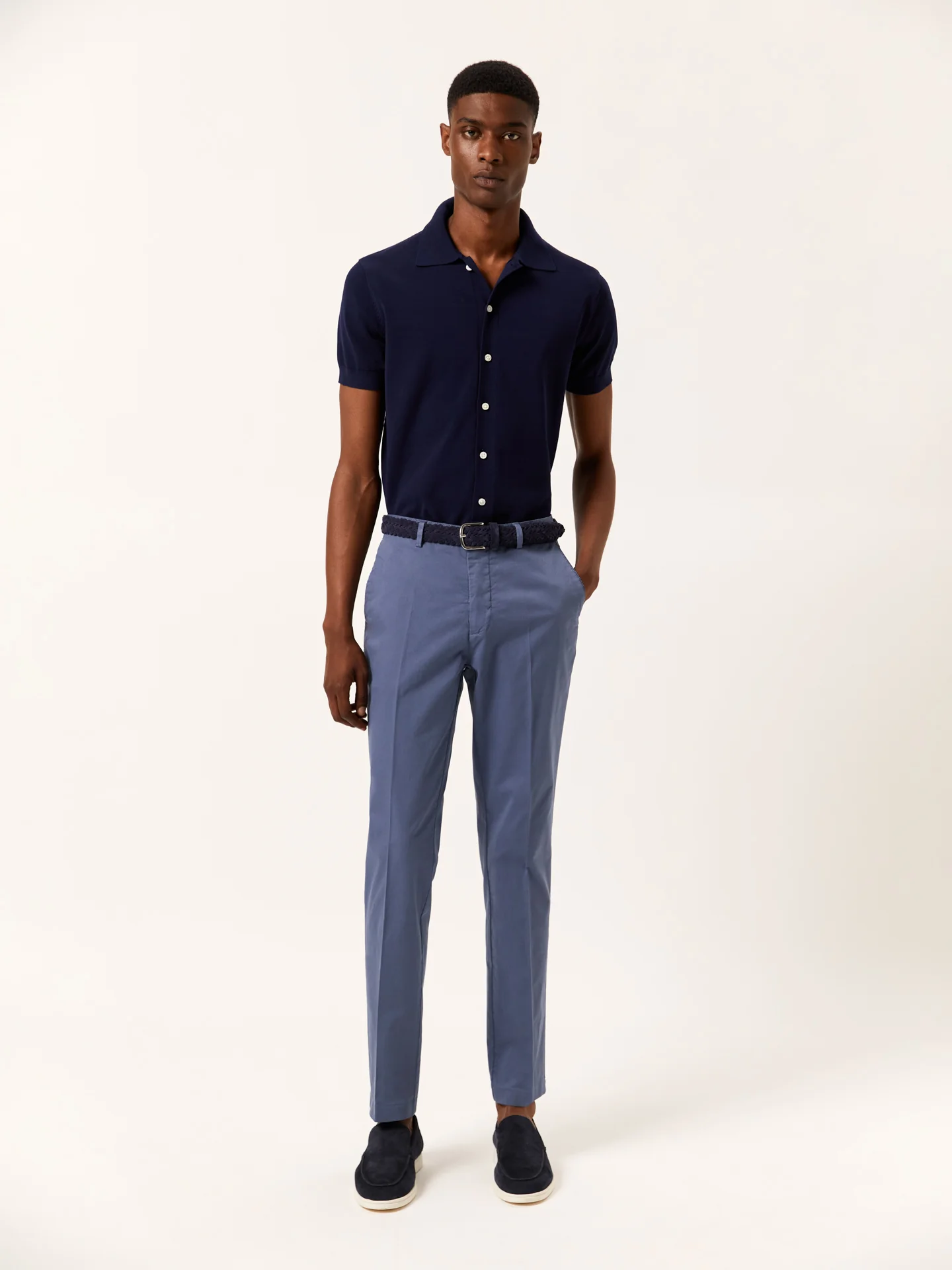 Slim fit Canvas Garment Dye Casual Trousers - Image 5