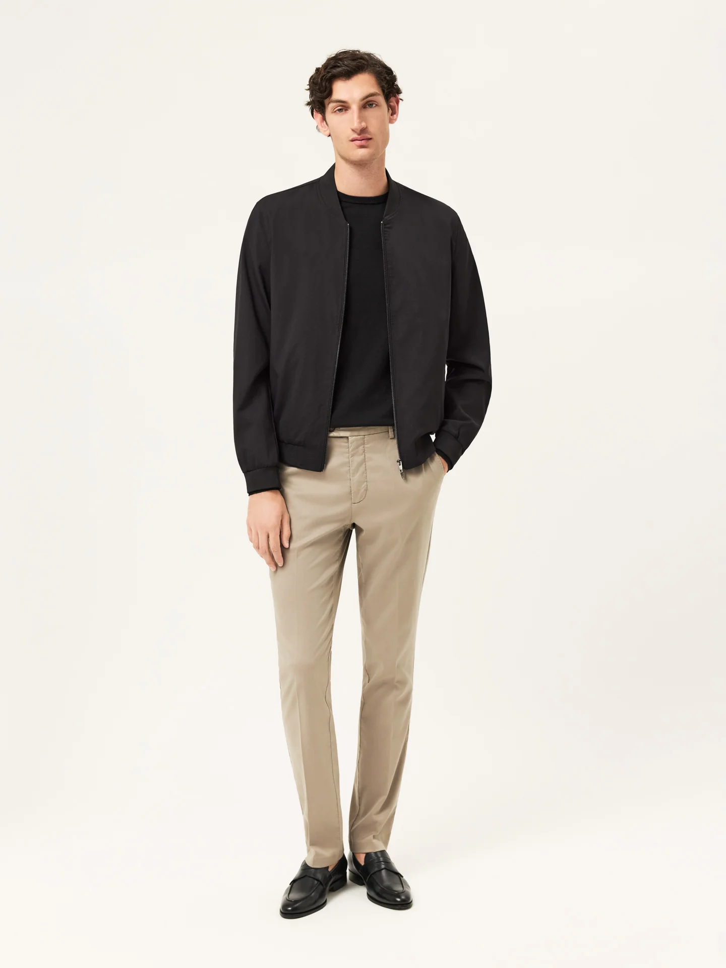 Slim Fit Cashmere Touch Twill Chino In Tencel Blend - Image 11