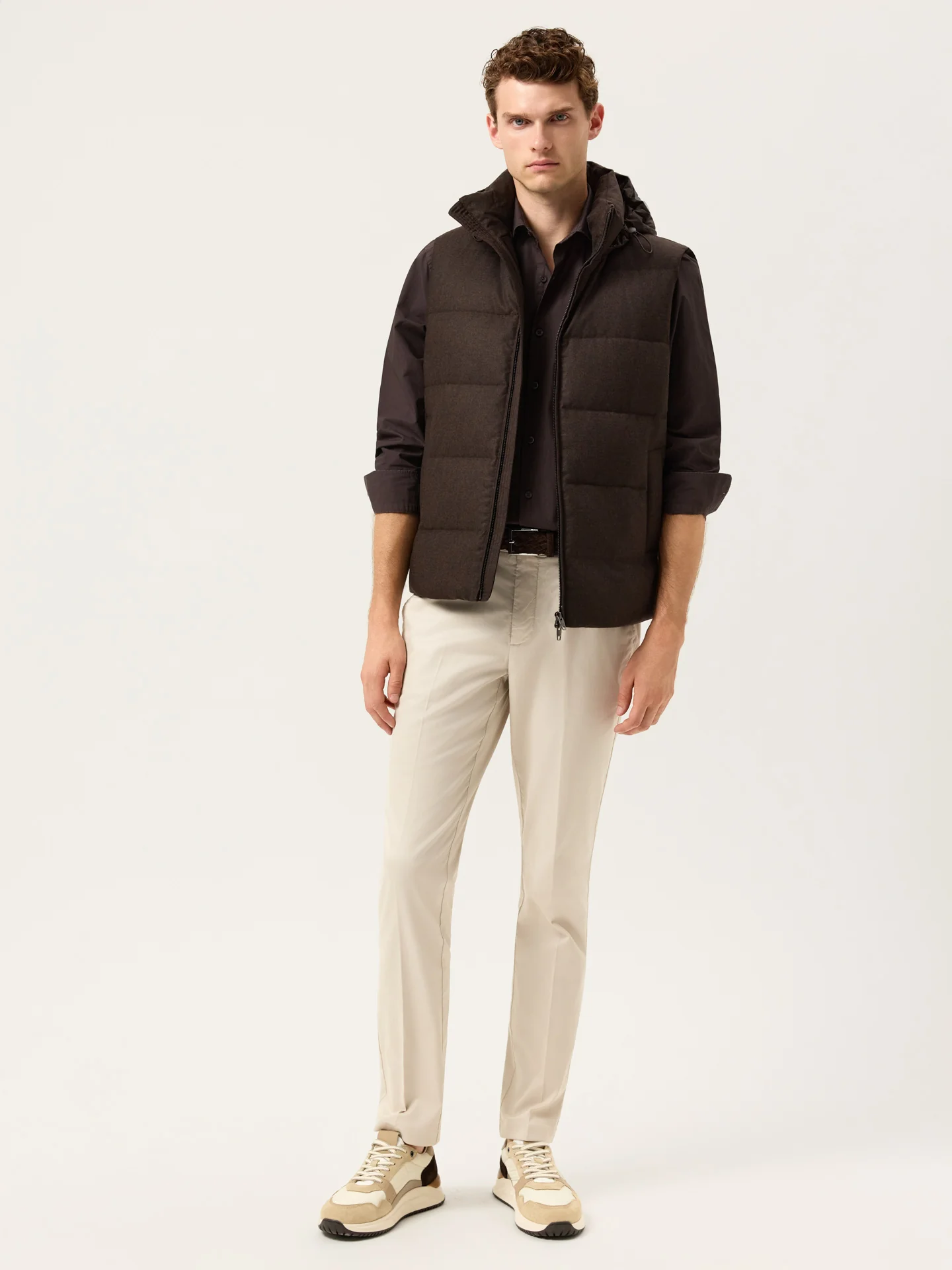 Slim Fit Cashmere Touch Twill Chino In Tencel Blend - Image 16