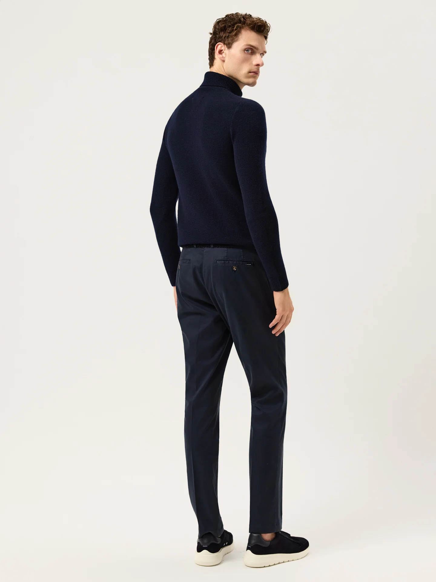 Slim Fit Cashmere Touch Twill Chino In Tencel Blend - Image 4