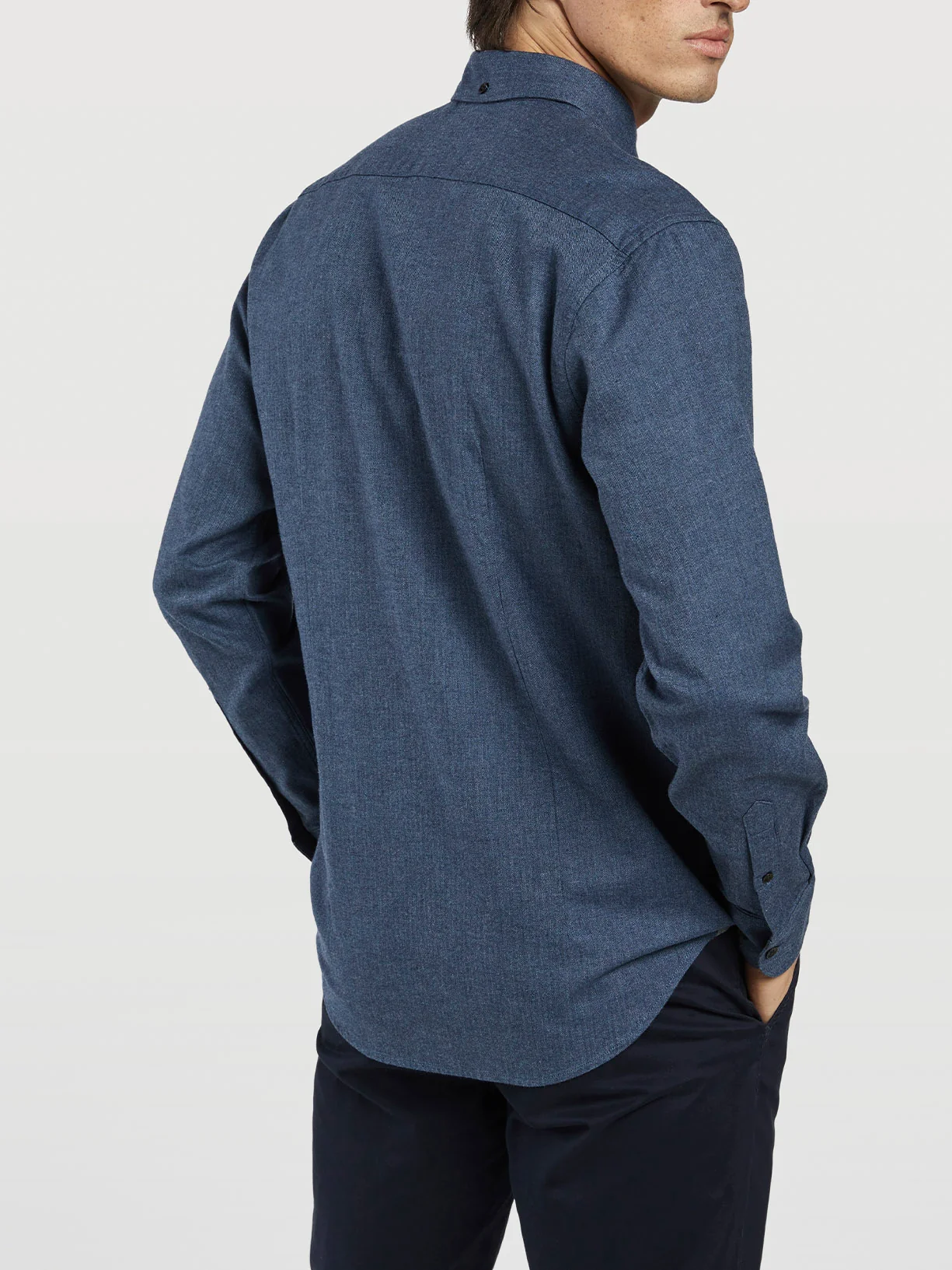 Slim fit casual herringbone shirt - Image 3