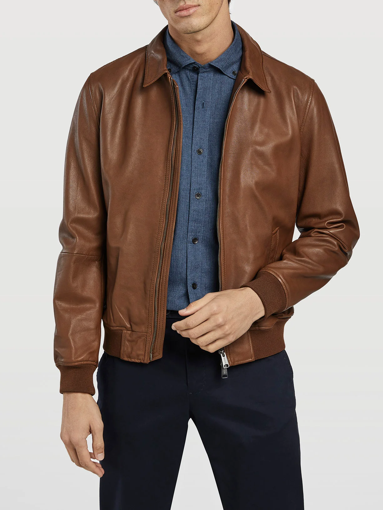 Slim fit casual herringbone shirt - Image 4