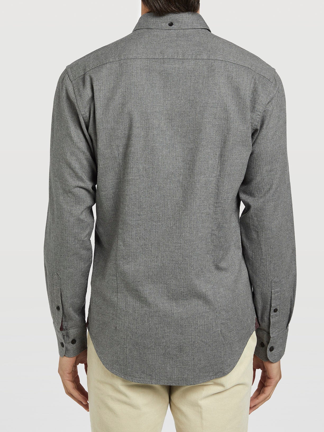 Slim fit casual herringbone shirt - Image 3