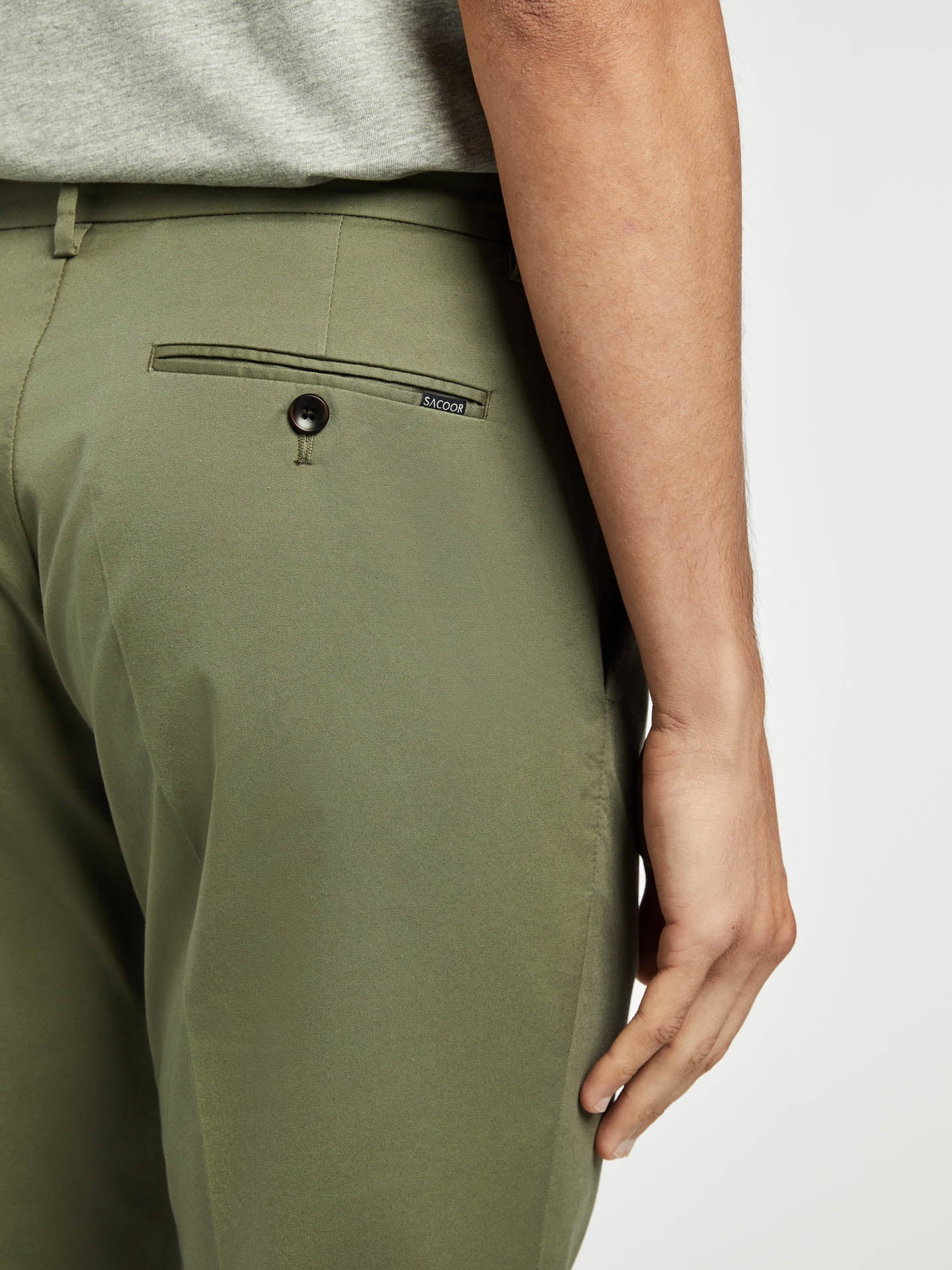 Slim Fit Casual Trousers in Comfort Cotton - Image 3