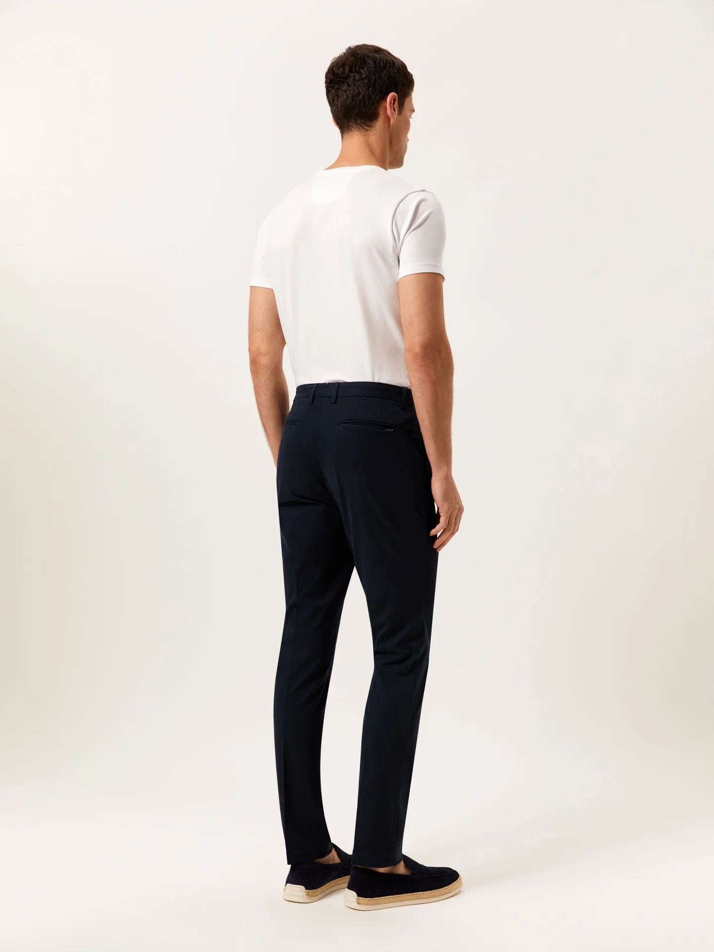 Slim Fit Casual Trousers in Comfort Cotton - Image 4