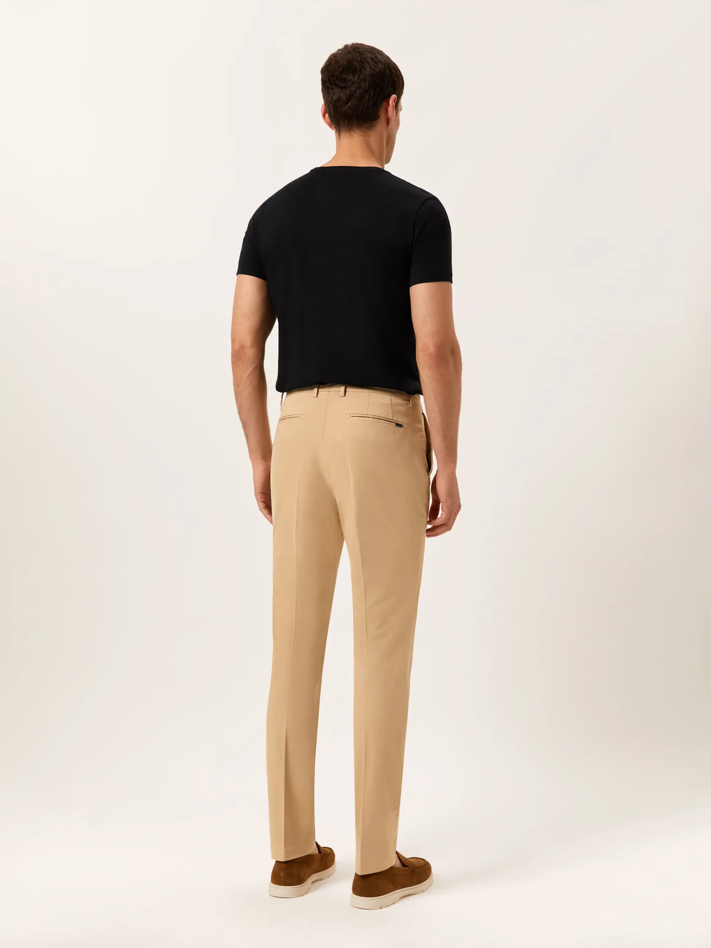 Slim Fit Casual Trousers in Comfort Cotton - Image 3