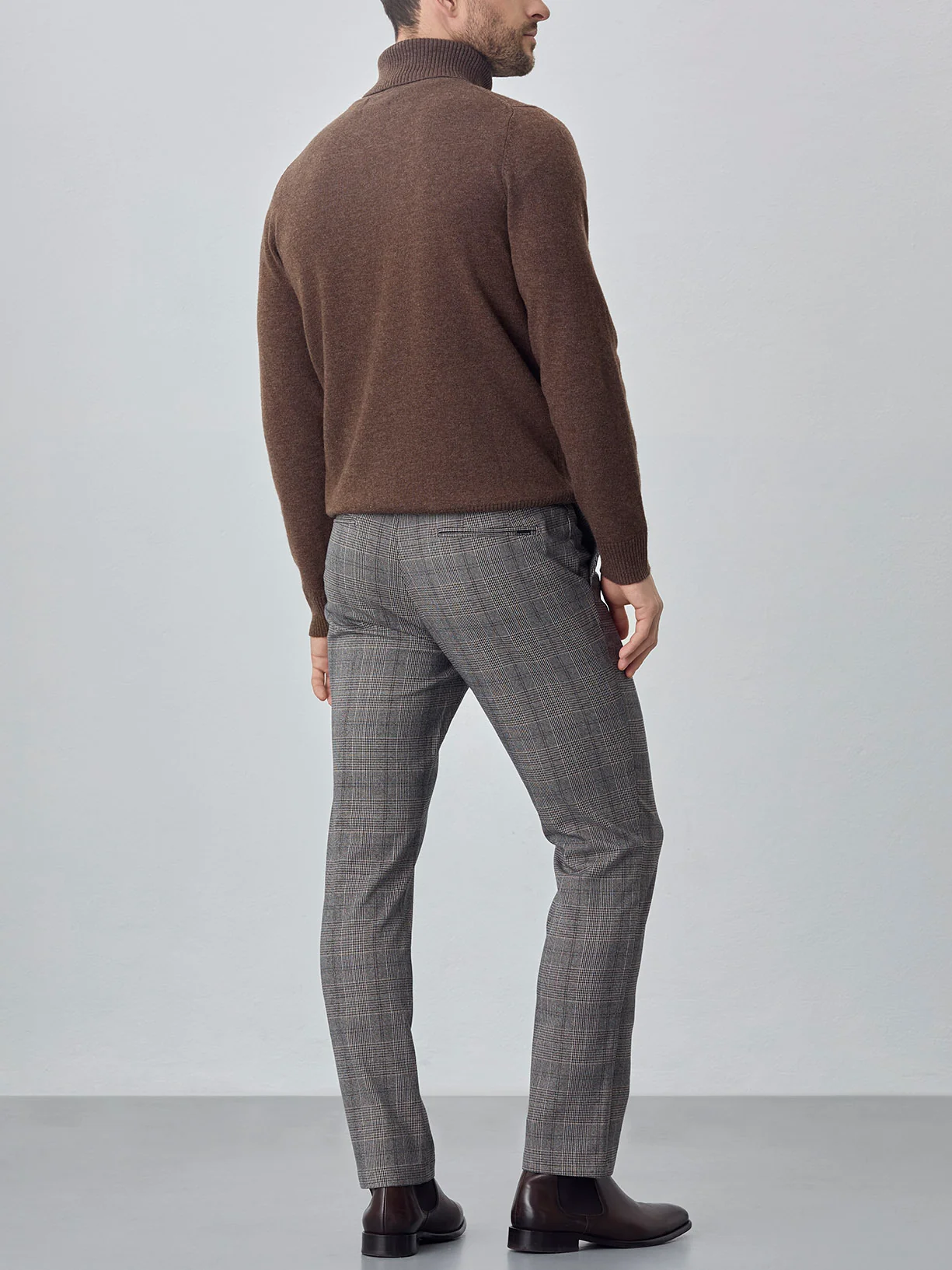 Slim fit checks chino trousers - Image 3