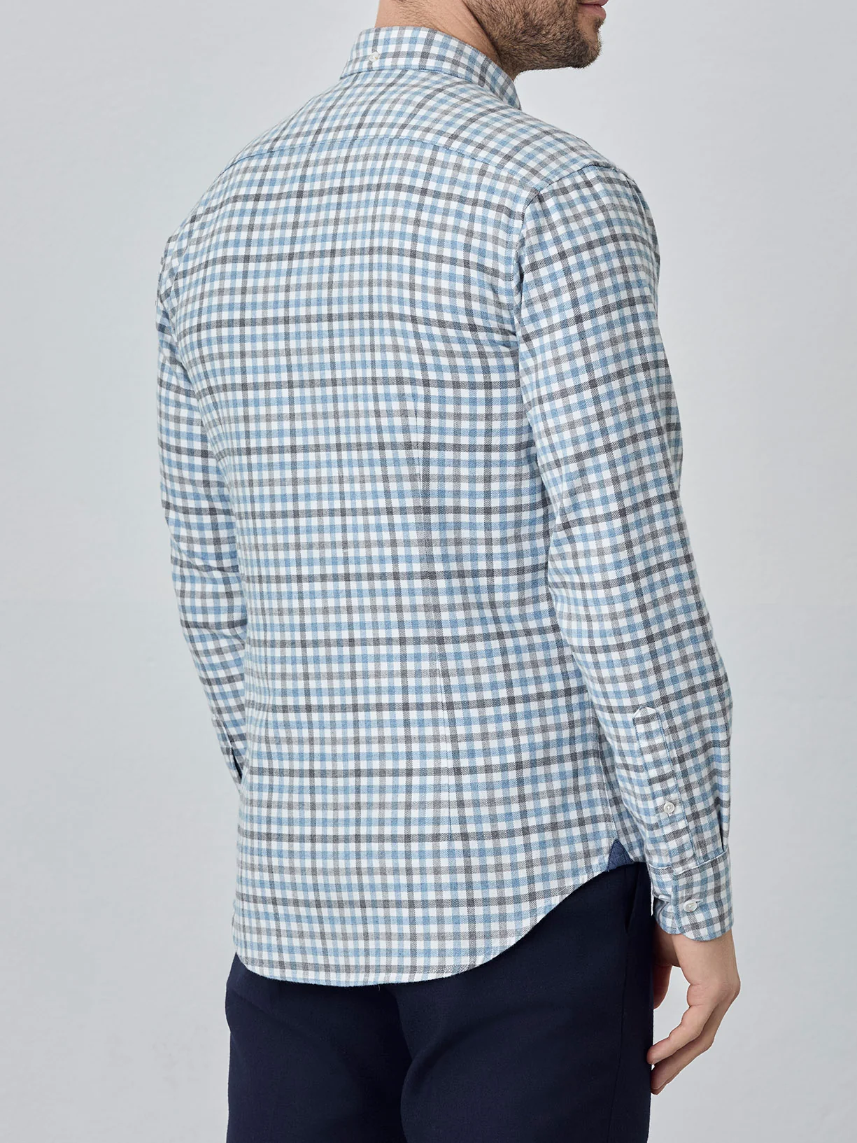 Slim fit checks flannel shirt - Image 3
