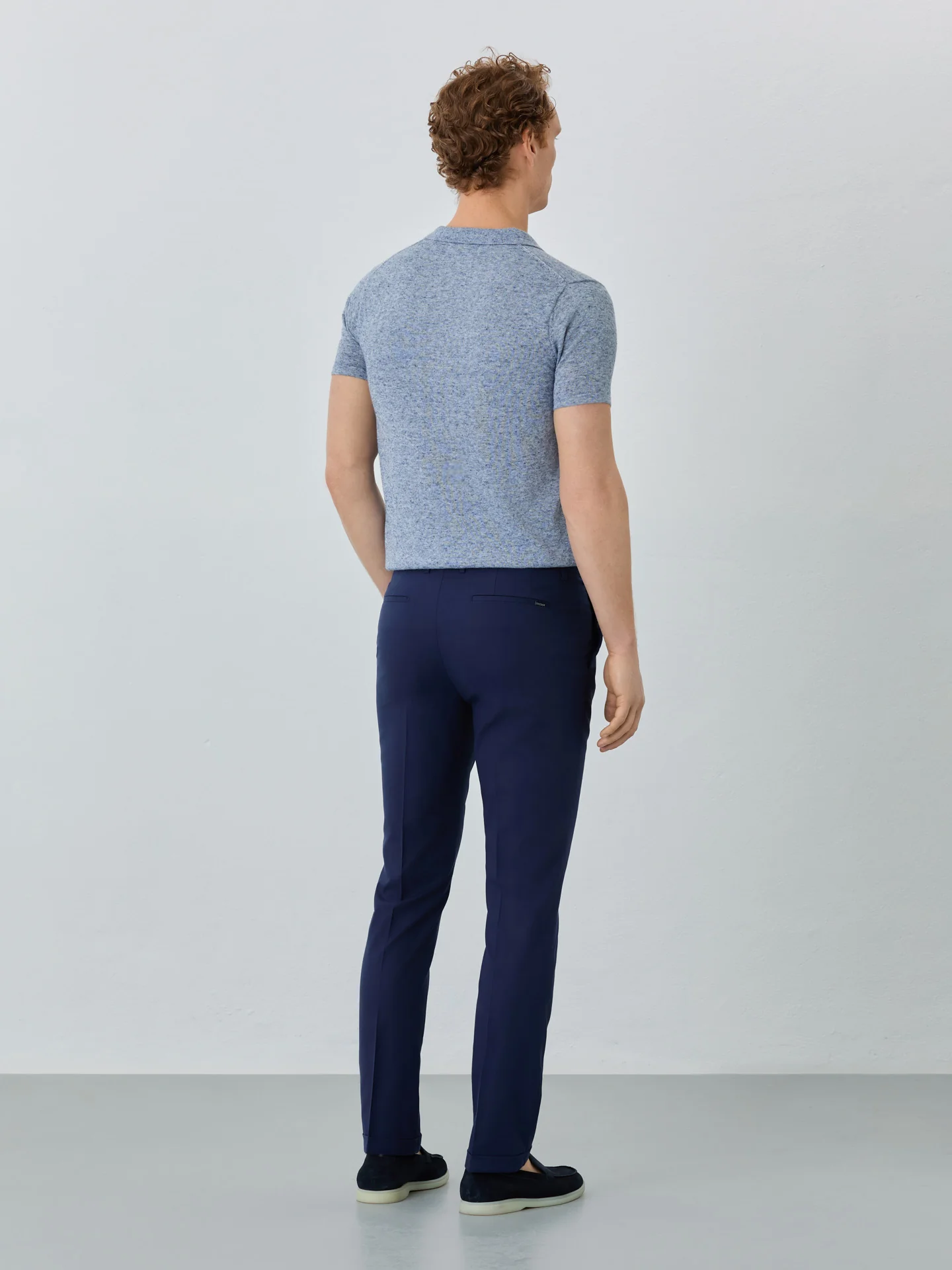 Slim Fit Chino Trousers In Tencel Blend - Image 3