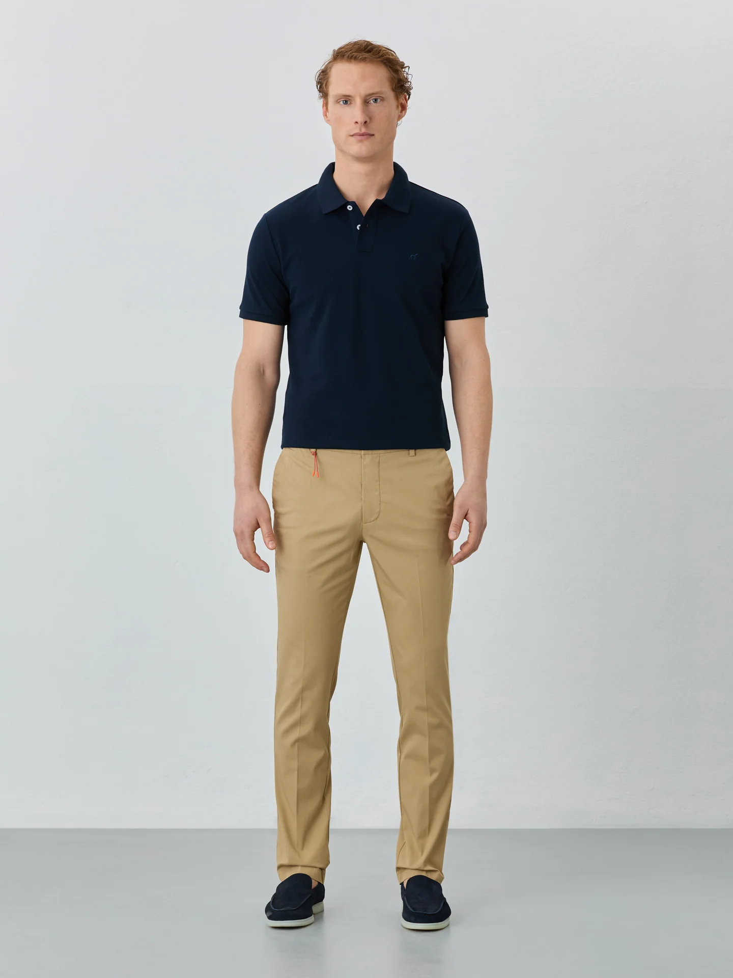 Slim Fit Chino Trousers With Elasticated Waistband In Water-repellent Fabric - Image 7