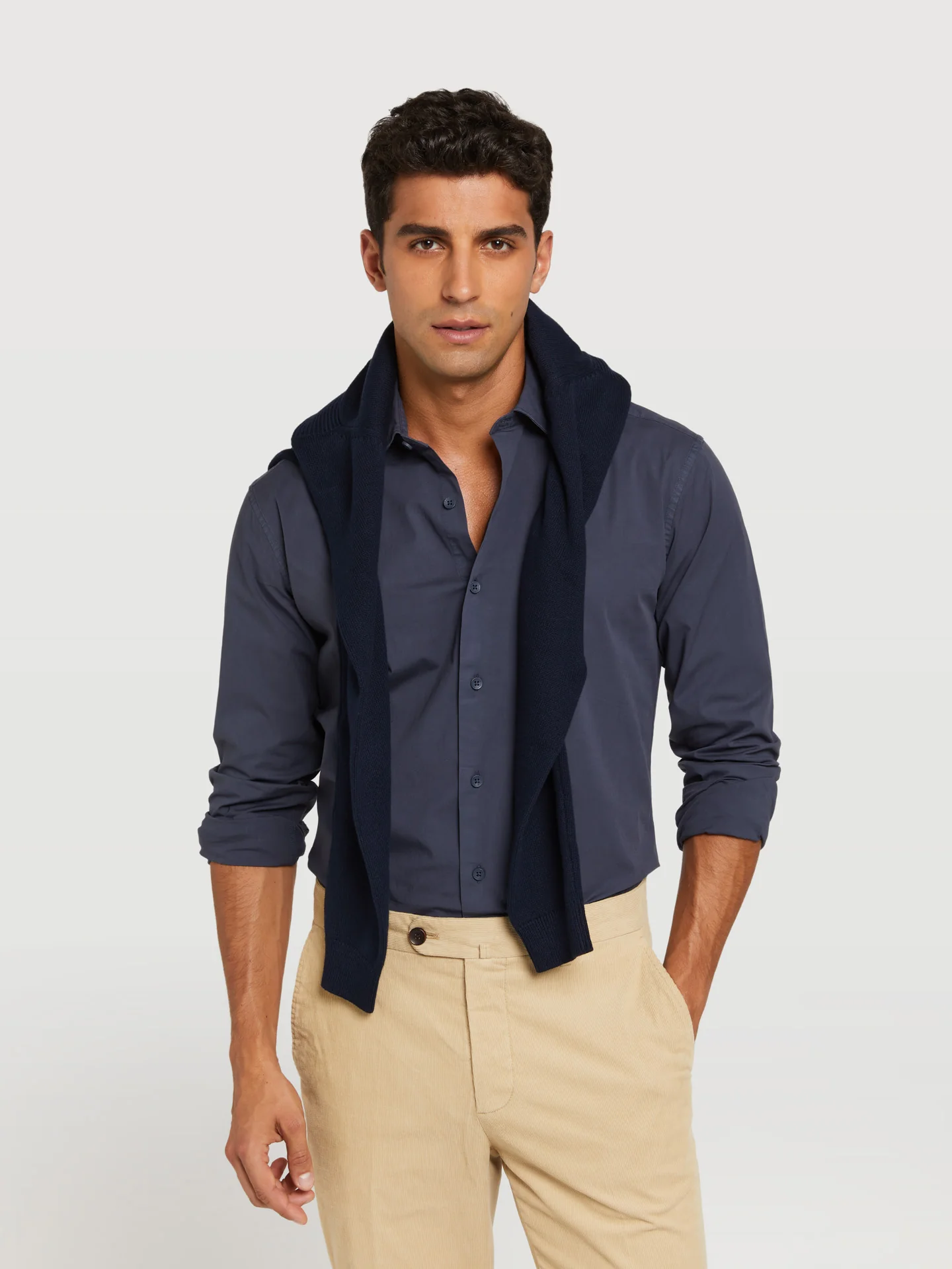Slim fit comfort poplin garment dye shirt - Image 10