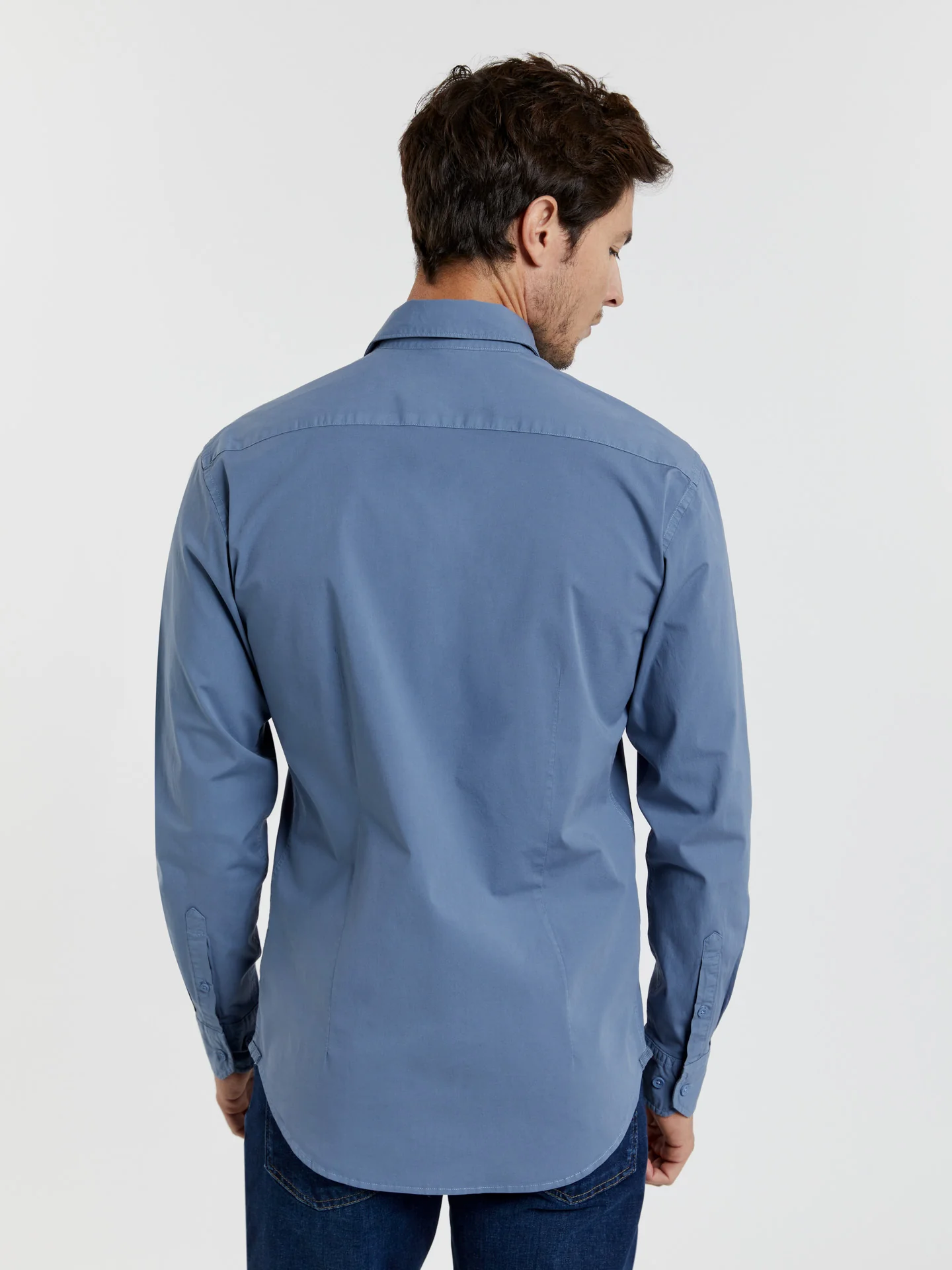 Slim fit comfort poplin garment dye shirt - Image 17