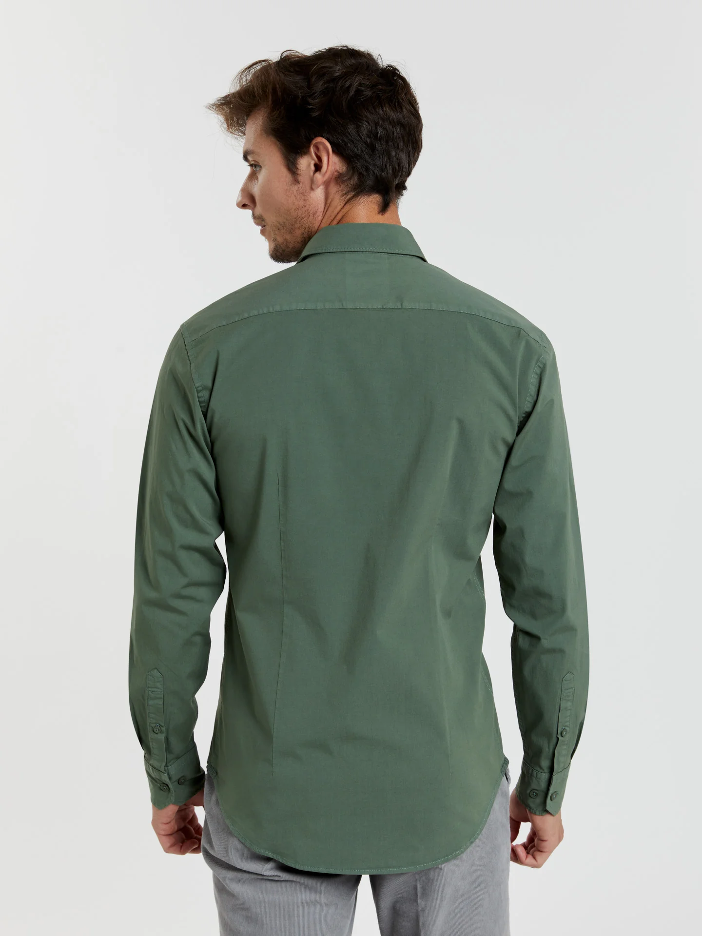 Slim fit comfort poplin garment dye shirt - Image 22