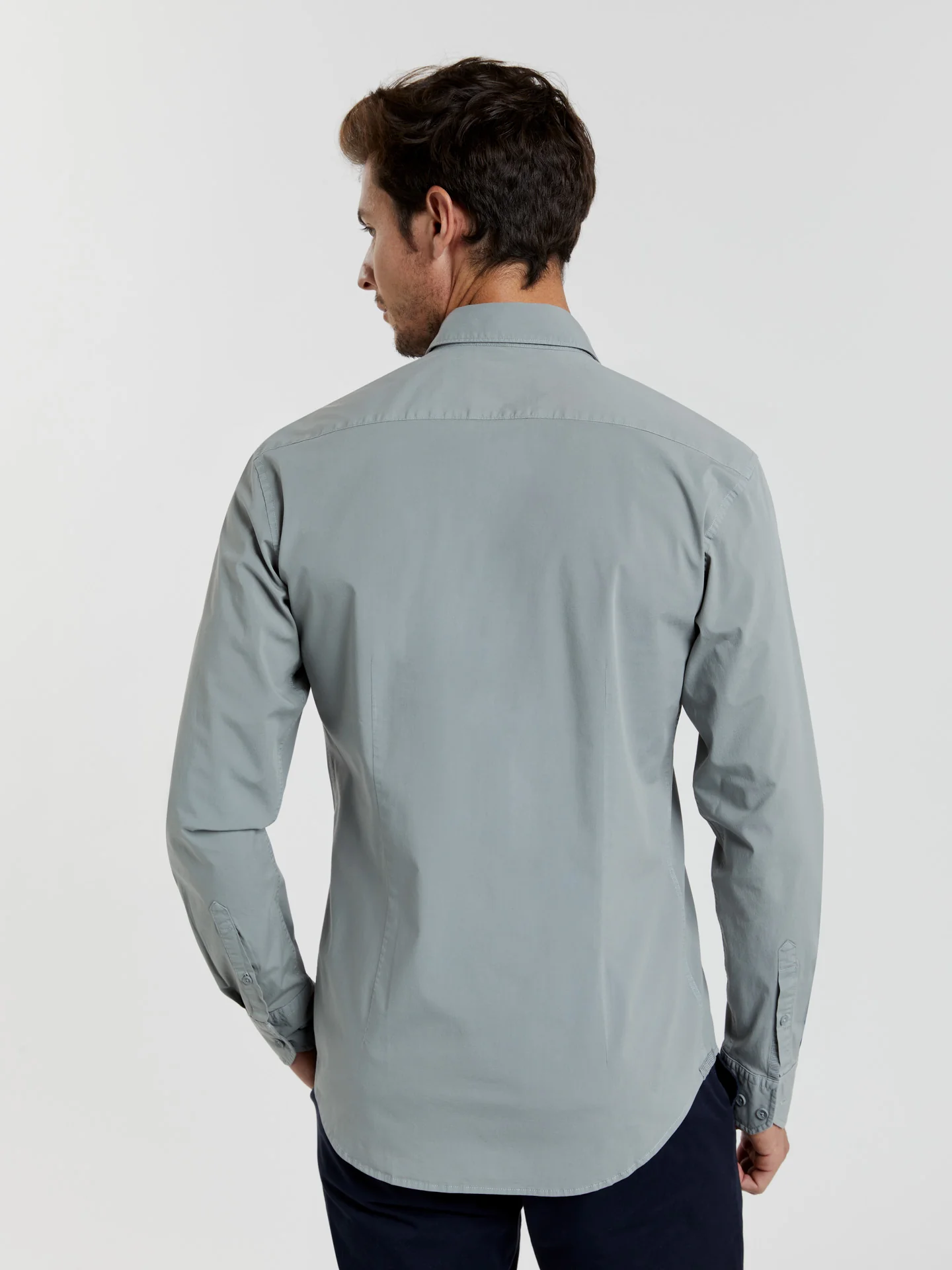 Slim fit comfort poplin garment dye shirt - Image 25