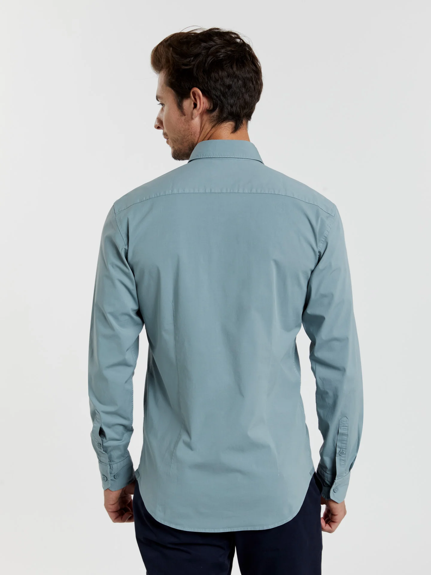Slim fit comfort poplin garment dye shirt - Image 28