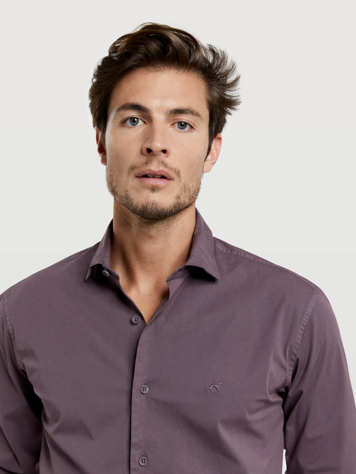 Slim fit comfort poplin garment dye shirt - Image 32
