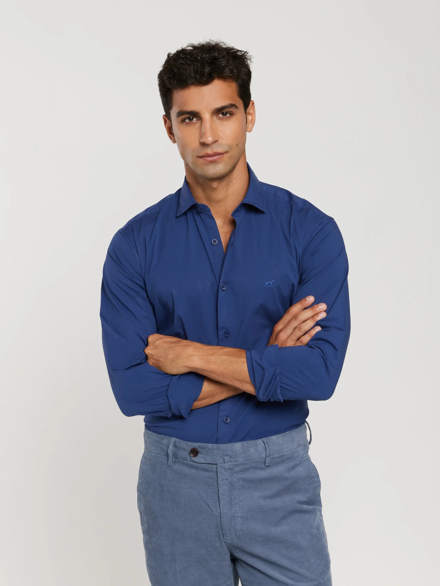 Slim fit comfort poplin garment dye shirt - Image 36