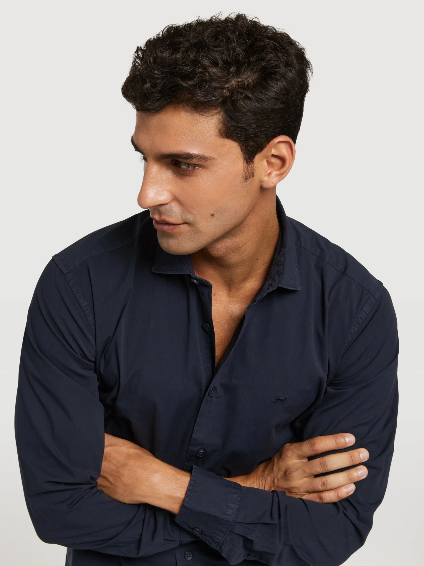 Slim fit comfort poplin garment dye shirt - Image 4