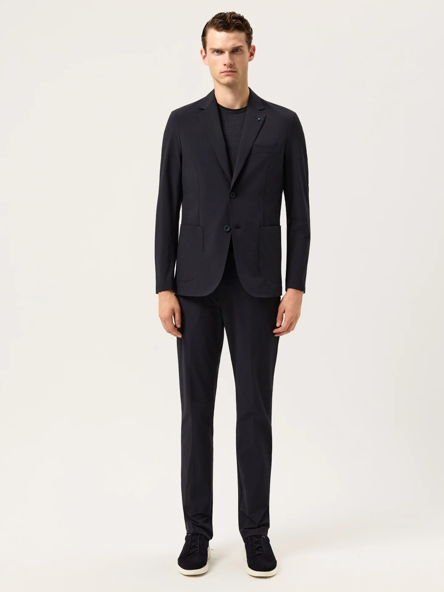 Slim Fit Cordura Travel Suit In Technical Stretch Fabric
