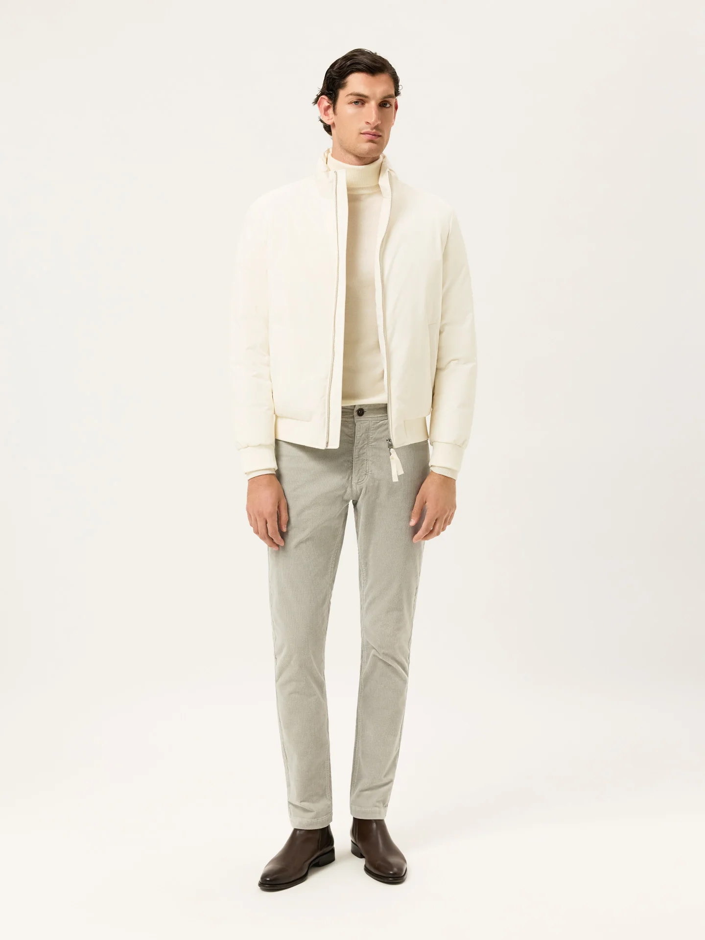 Slim Fit Corduroy Chino In Cotton-Modal Blend - Image 5