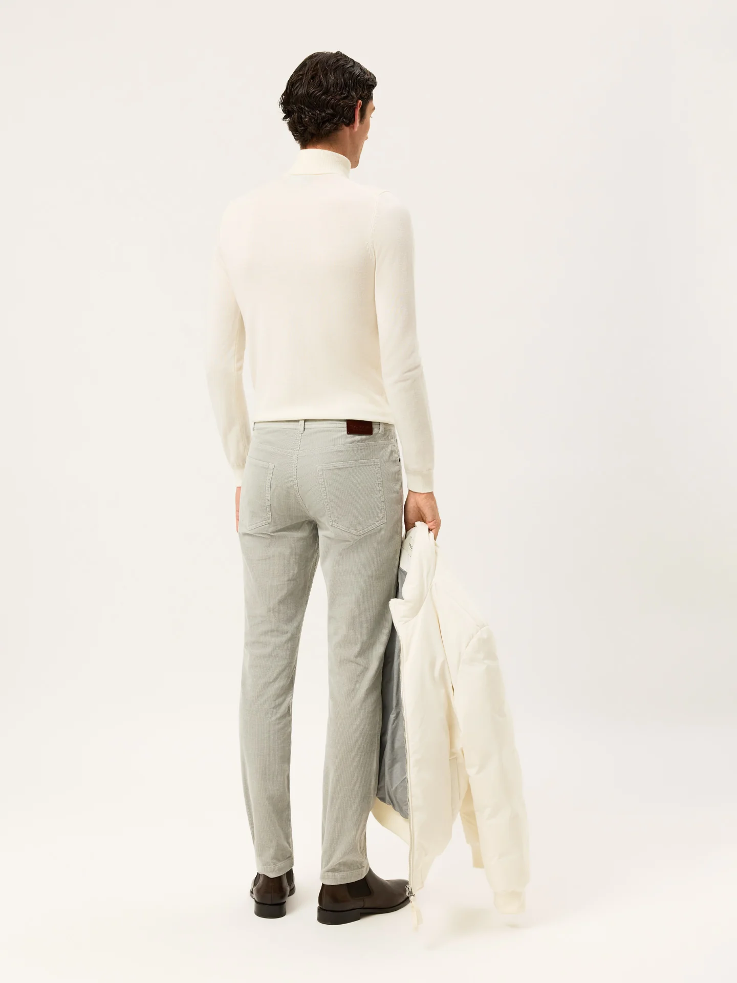 Slim Fit Corduroy Chino In Cotton-Modal Blend - Image 7