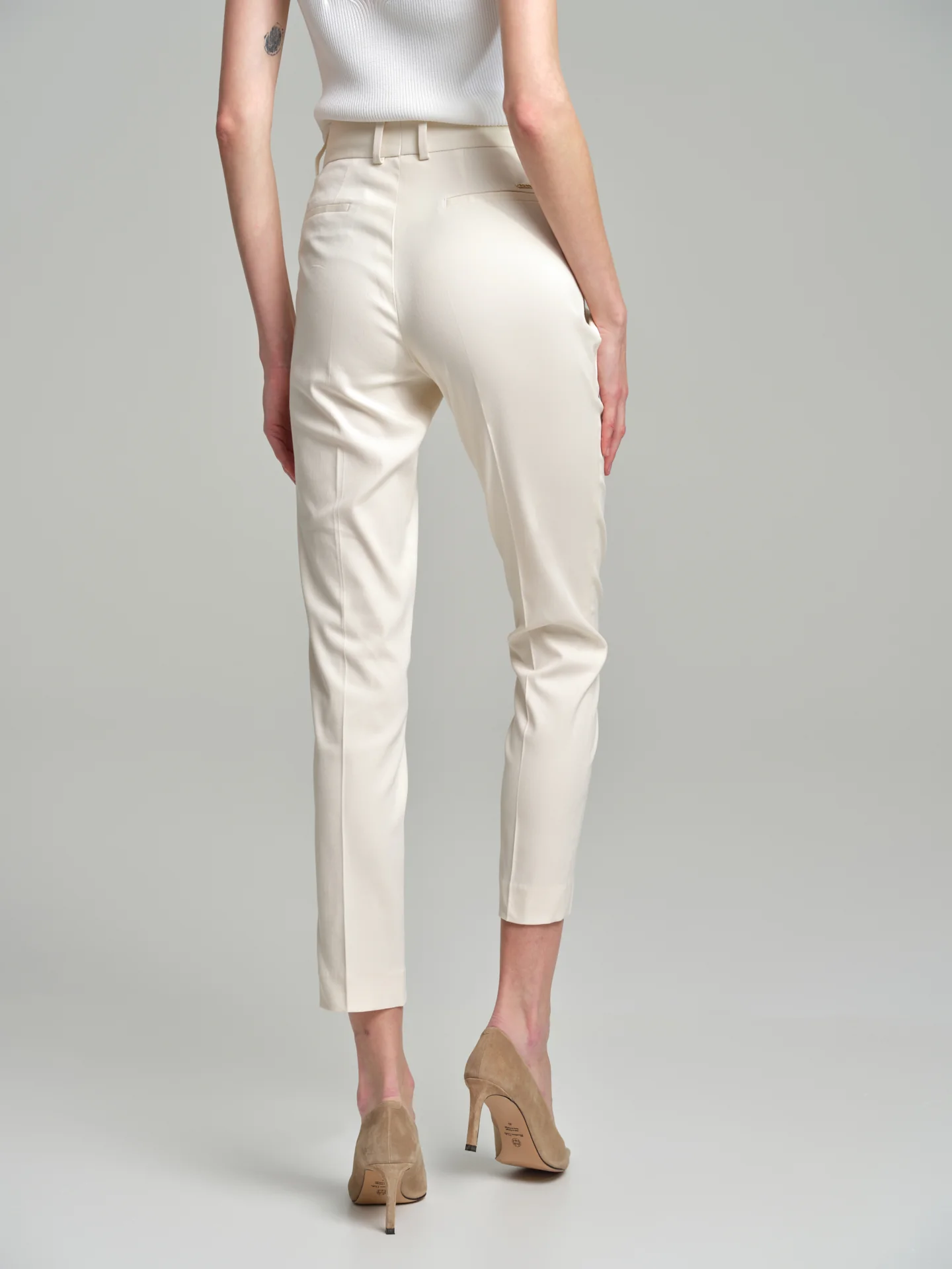 Slim fit creased high waist trousers - Image 3