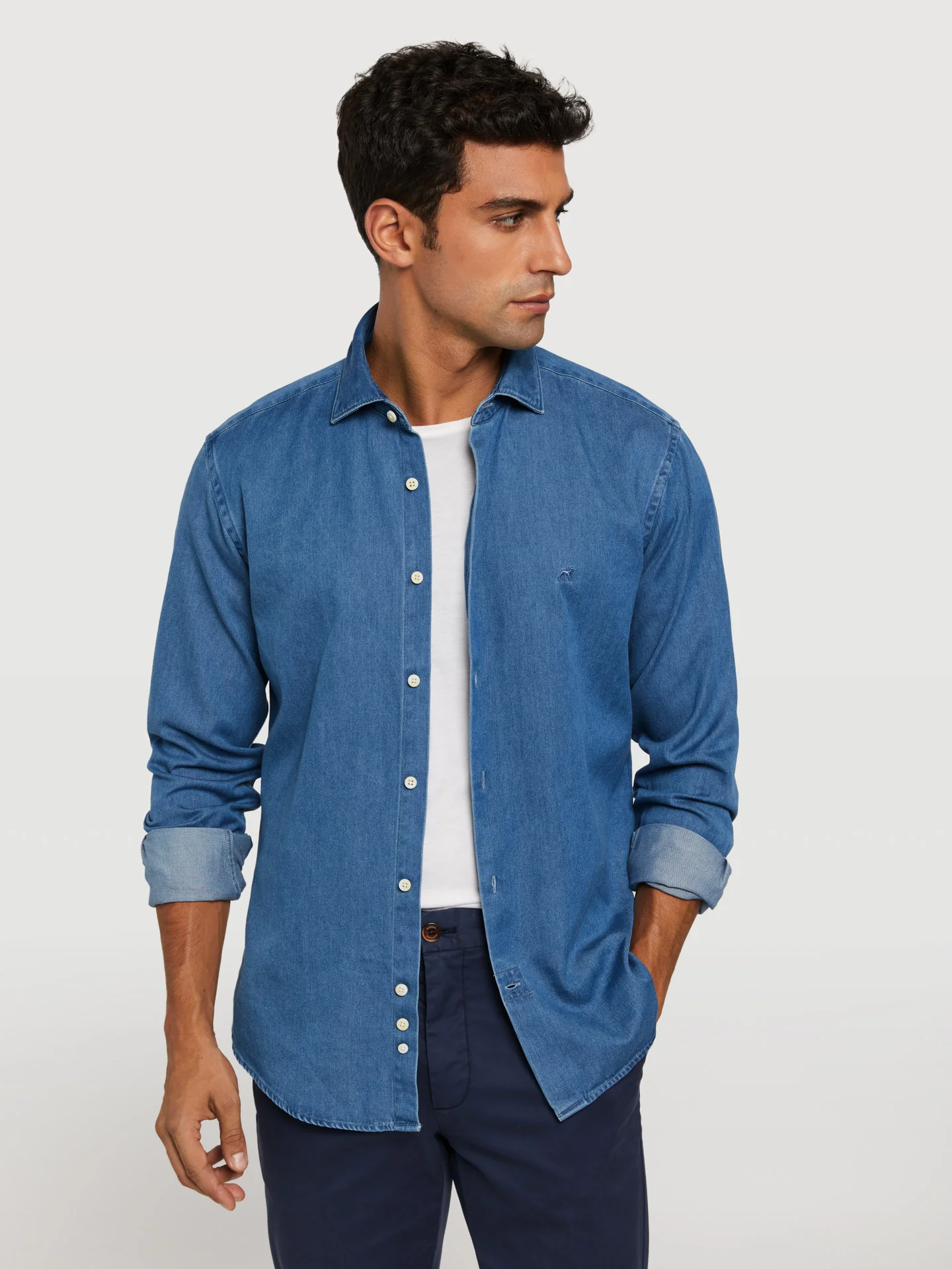 Slim fit denim capsule shirt - Image 5