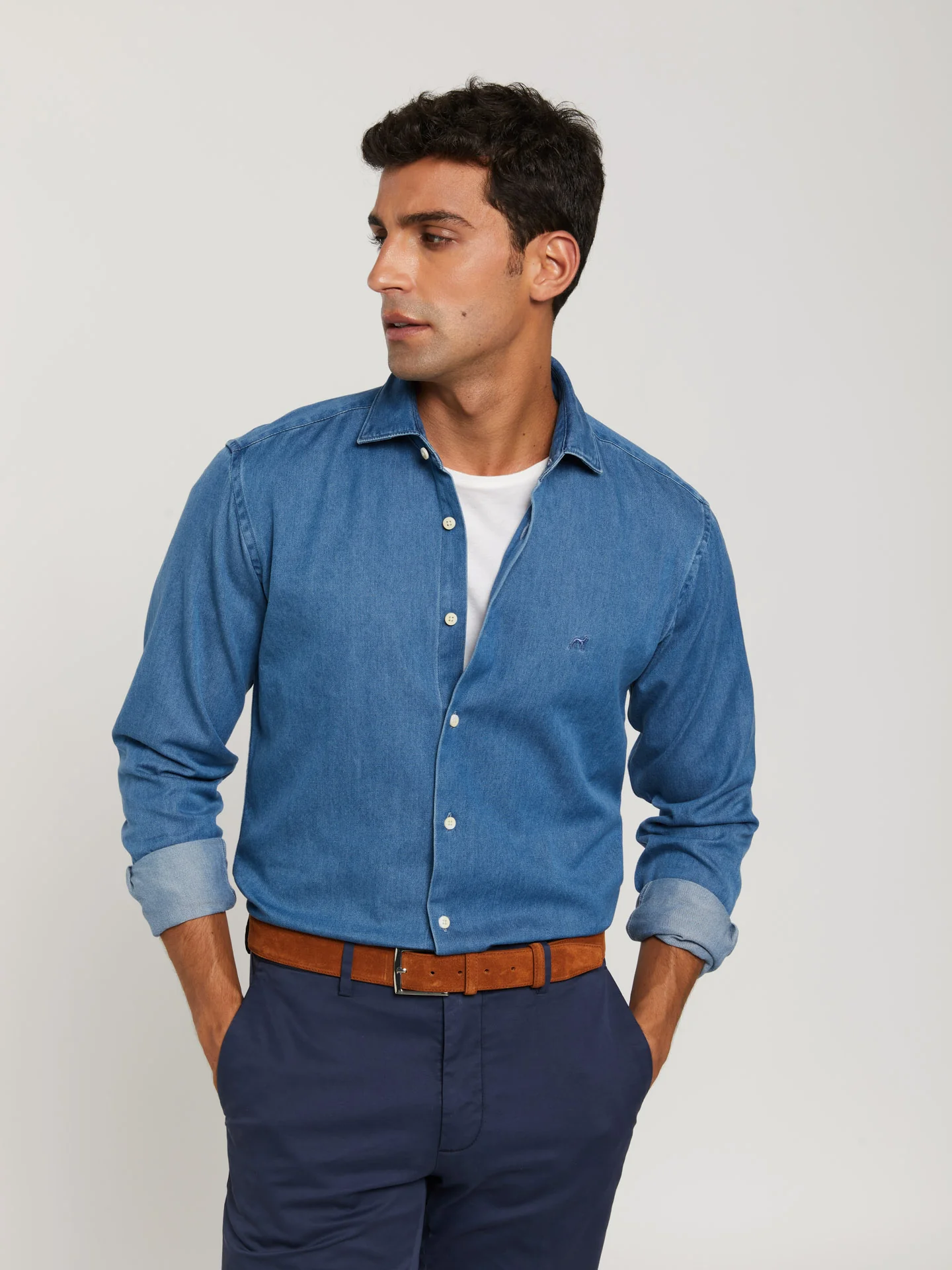 Slim fit denim capsule shirt - Image 7