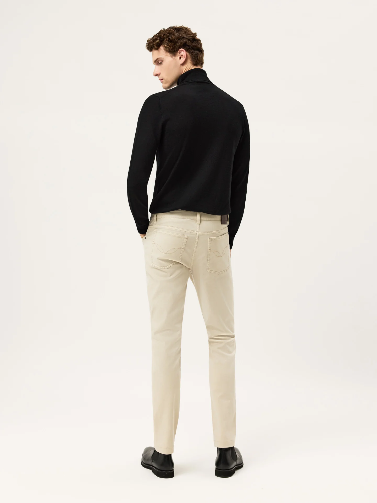 Slim Fit Denim In Tencel Cotton Blend With Garment Dye - Image 12