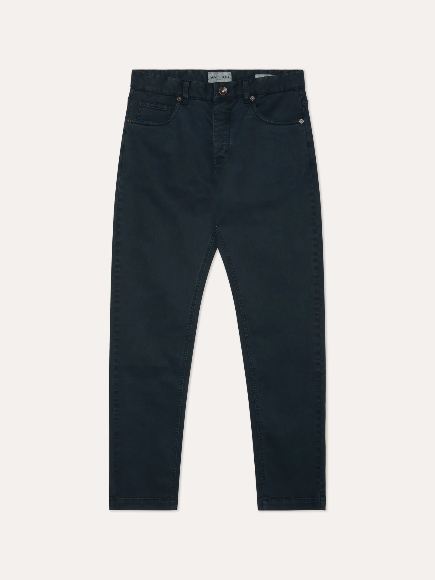 Slim Fit Denim In Tencel Cotton Blend With Garment Dye - Image 5