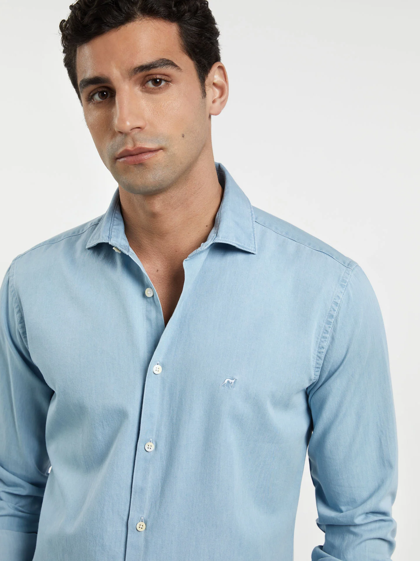 Slim fit denim shirt - Image 2