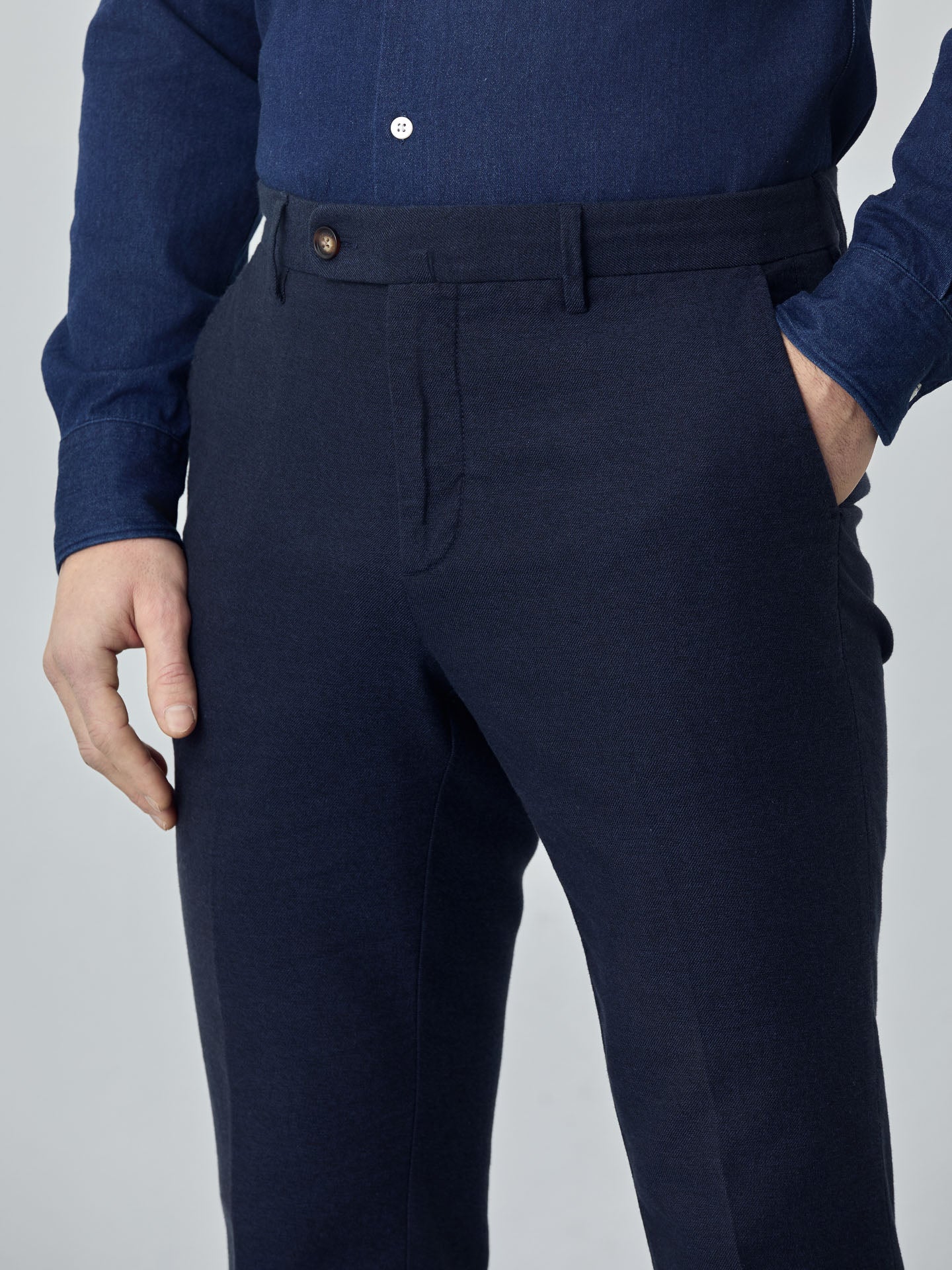 Slim fit formal chino trousers - Image 2