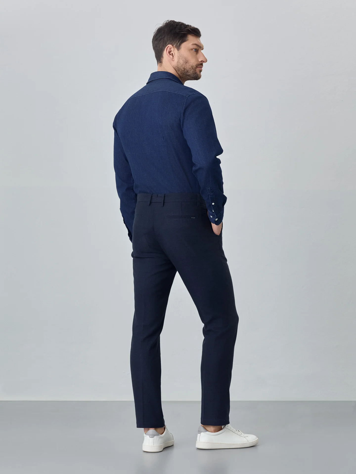 Slim fit formal chino trousers - Image 3