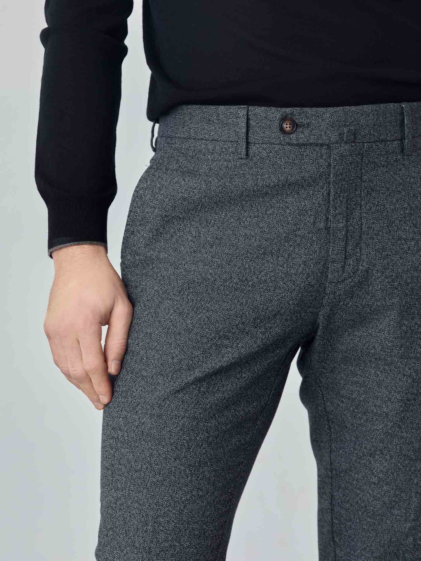 Slim fit formal chino trousers - Image 8
