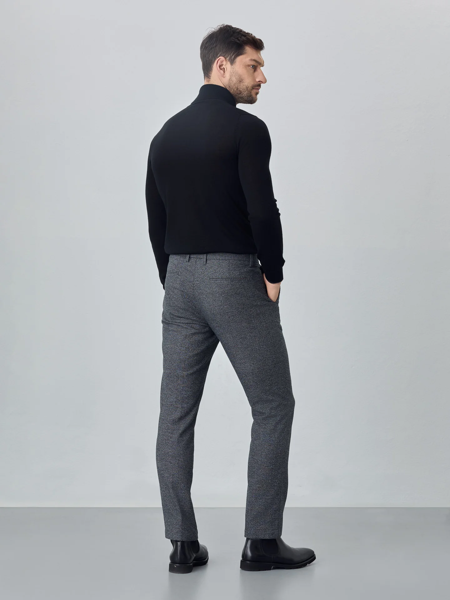 Slim fit formal chino trousers - Image 9