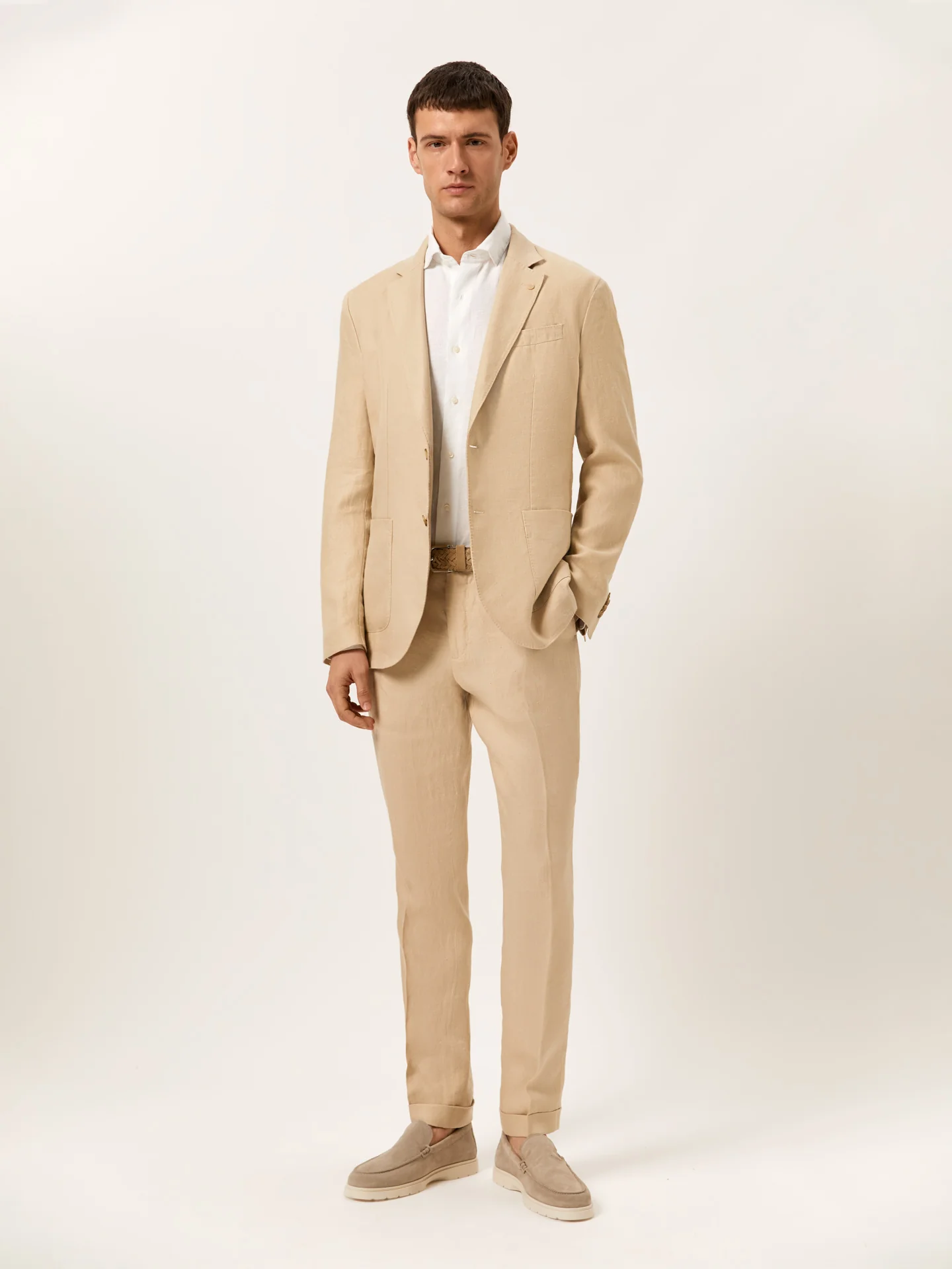 Slim Fit Formal Suit in 100% Linen - Image 2