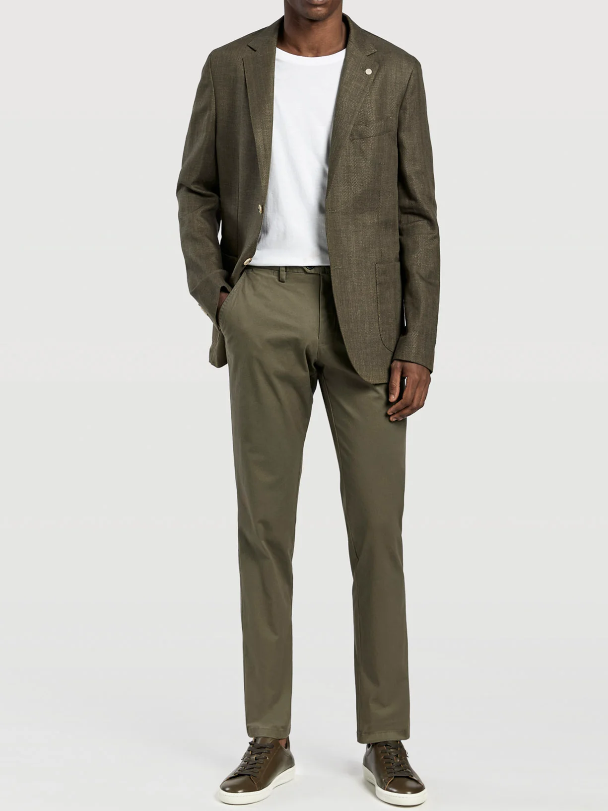 Slim fit garment dye chino trousers - Image 11
