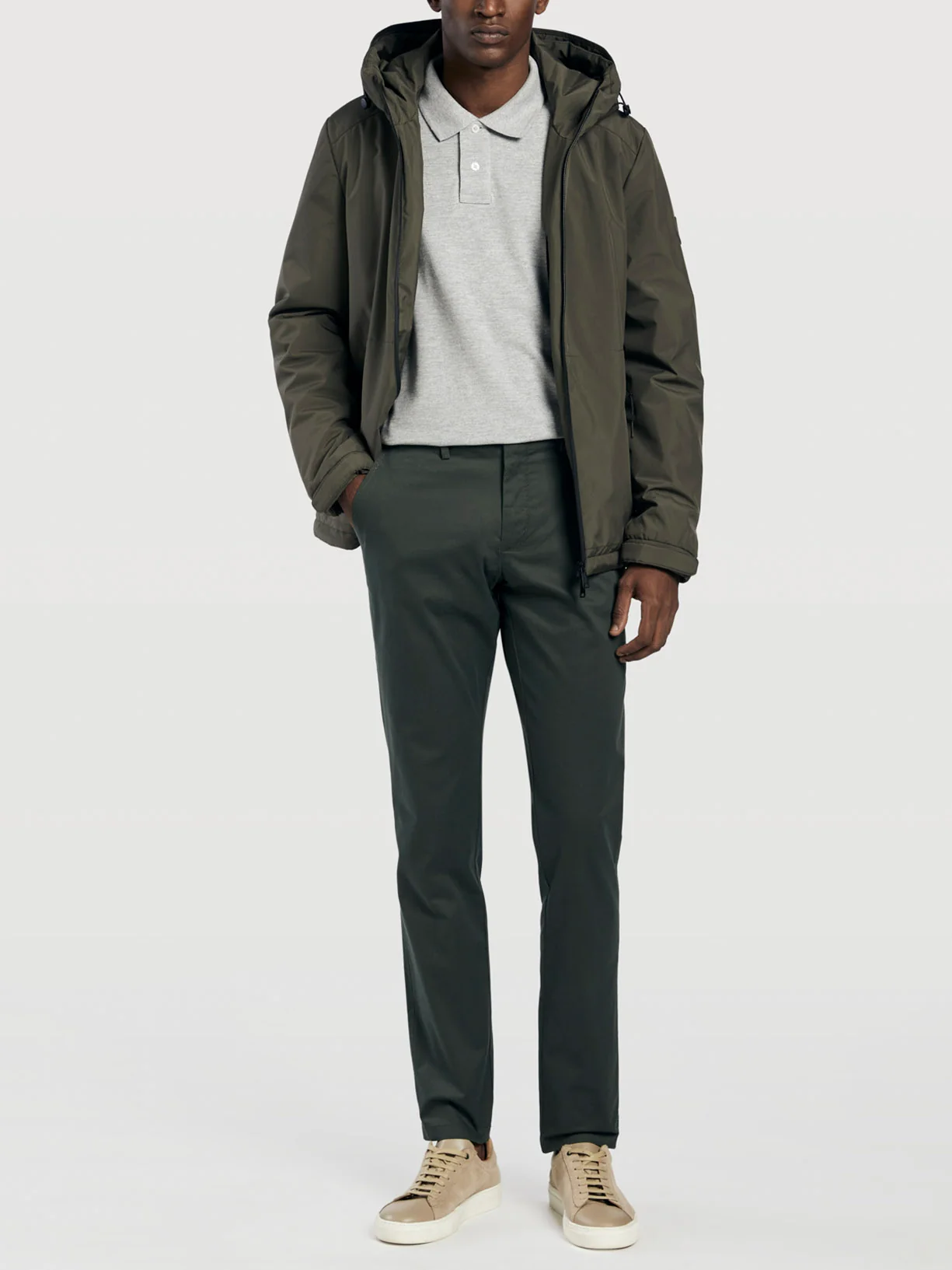 Slim fit garment dye chino trousers - Image 8