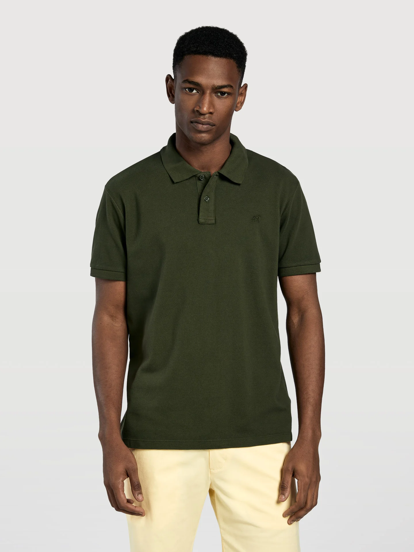 Slim fit garment dye piqué polo shirt - Image 2
