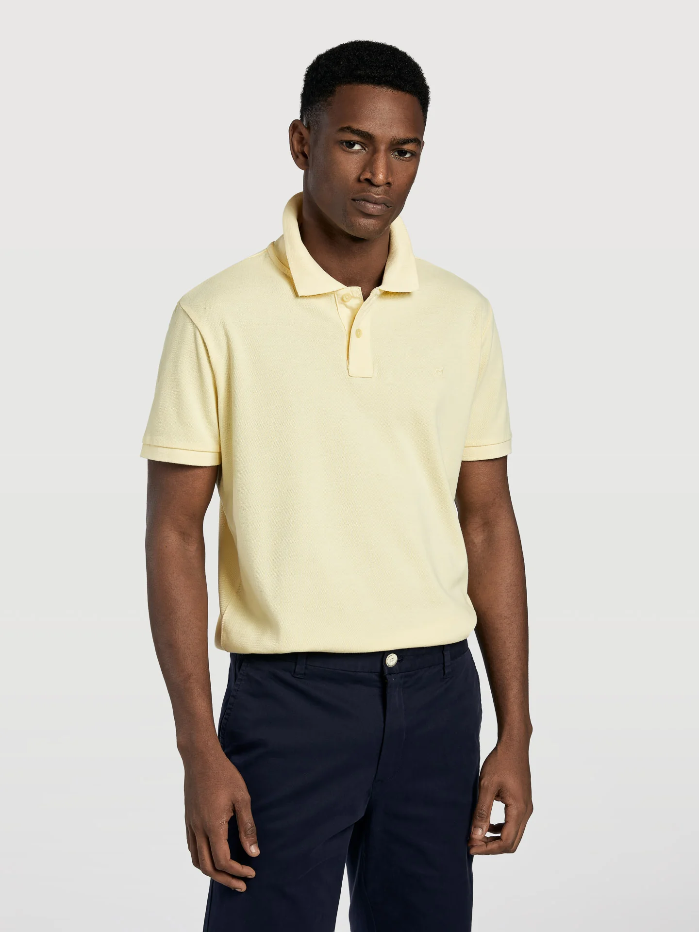 Slim fit garment dye piqué polo shirt - Image 4